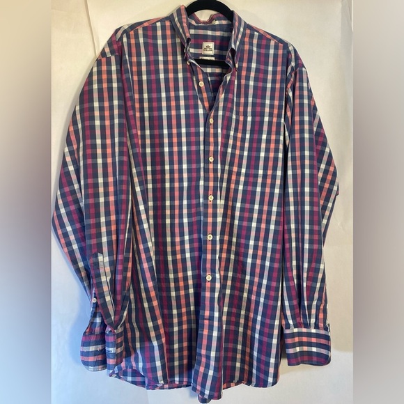 Peter Millar Men’s Weekender Wash Long Sleeve Button Up Shirt Size XL - Picture 1 of 6
